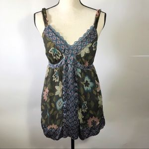 Hale Bob floral print mixed pattern cami tank top